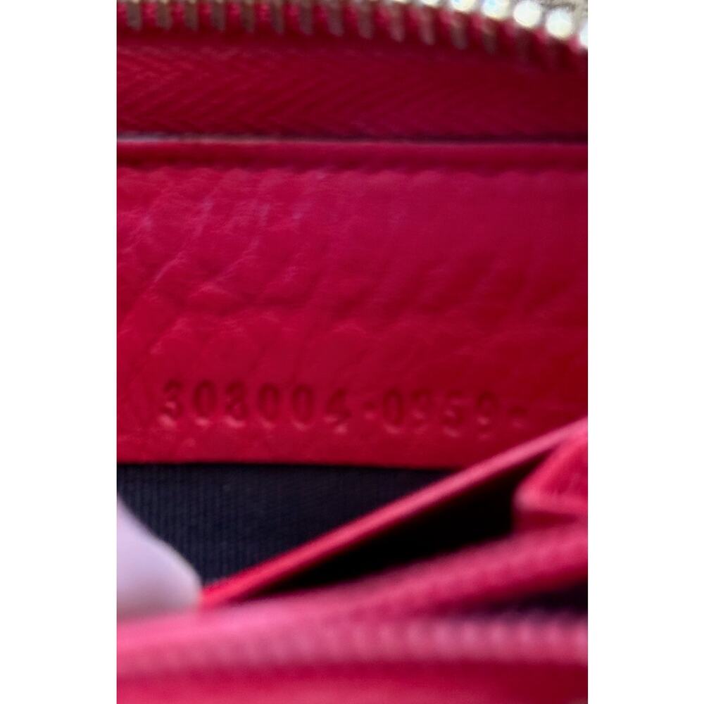 Gucci Soho Wallet Women's Red Leather Zip Around Tassel GG Logo W/COA - Picture 7 of 14